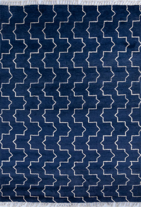 Pak-Persian Blue Hand Knotted 57 X 79 Area Rug 700-145984 Image 0