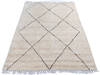 Moroccan White Hand Knotted 56 X 81  Area Rug 700-145987 Thumb 1