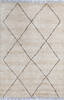 Moroccan White Hand Knotted 56 X 81  Area Rug 700-145987 Thumb 0