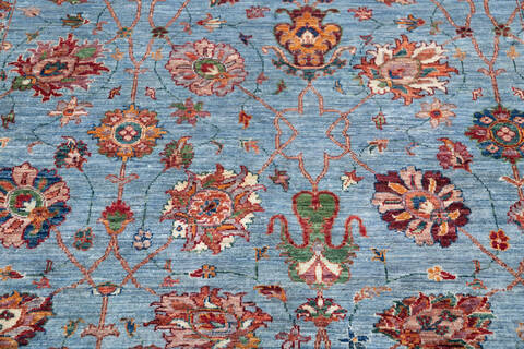 Chobi Blue Hand Knotted 59 X 75 Area Rug 700-145995 Image 3