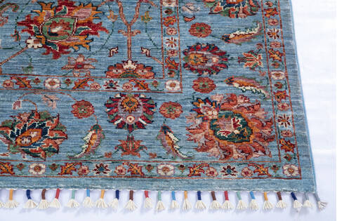 Chobi Blue Hand Knotted 59 X 75 Area Rug 700-145995 Image 4