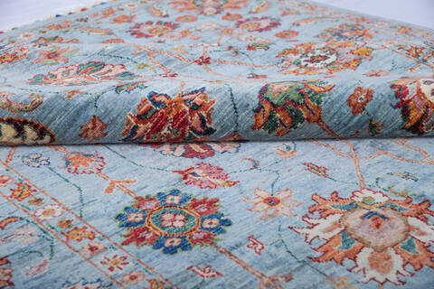 Chobi Blue Hand Knotted 59 X 75 Area Rug 700-145995 Image 5