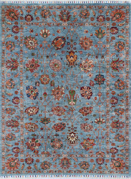 Chobi Blue Hand Knotted 59 X 75 Area Rug 700-145995 Image 0