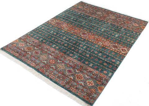 Chobi Green Hand Knotted 61 X 80 Area Rug 700-145996 Image 2