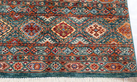 Chobi Green Hand Knotted 61 X 80 Area Rug 700-145996 Image 4