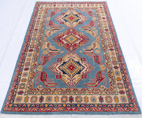 Kazak Blue Hand Knotted 40 X 65 Area Rug 700-145998 Image 1