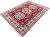 Kazak Red Hand Knotted 50 X 70  Area Rug 700-146000 Thumb 2