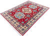 Kazak Red Hand Knotted 50 X 70 Area Rug 700-146000 Thumb 2