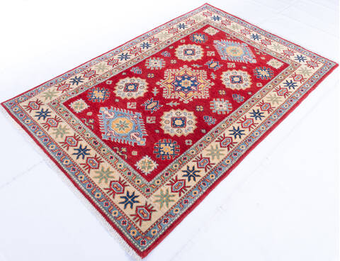 Kazak Red Hand Knotted 40 X 61 Area Rug 700-146002 Image 2