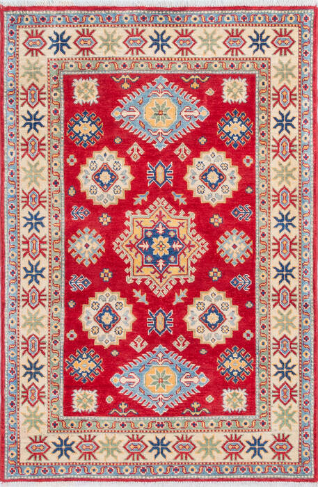 Kazak Red Hand Knotted 40 X 61 Area Rug 700-146002 Image 0