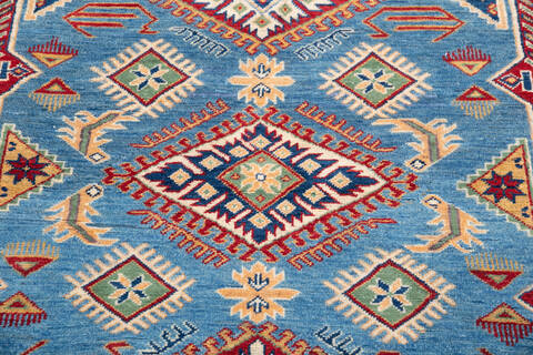 Kazak Blue Hand Knotted 50 X 62 Area Rug 700-146003 Image 3