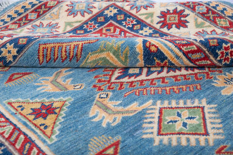 Kazak Blue Hand Knotted 50 X 62 Area Rug 700-146003 Image 5