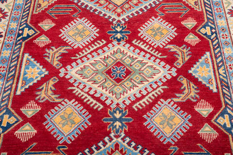 Kazak Red Hand Knotted 49 X 70 Area Rug 700-146005 Image 3