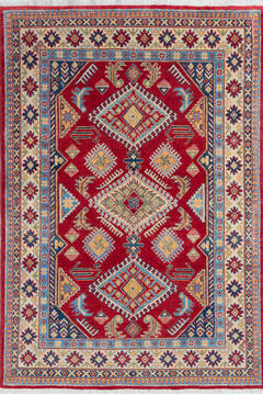 Kazak Red Hand Knotted 4'9" X 7'0"  Area Rug 700-146005