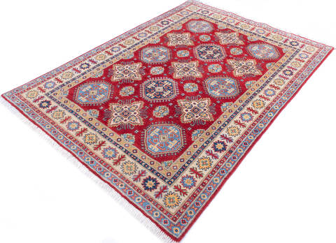 Kazak Red Hand Knotted 50 X 69 Area Rug 700-146006 Image 2