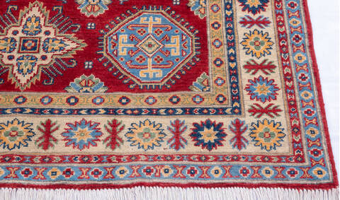 Kazak Red Hand Knotted 50 X 69 Area Rug 700-146006 Image 4