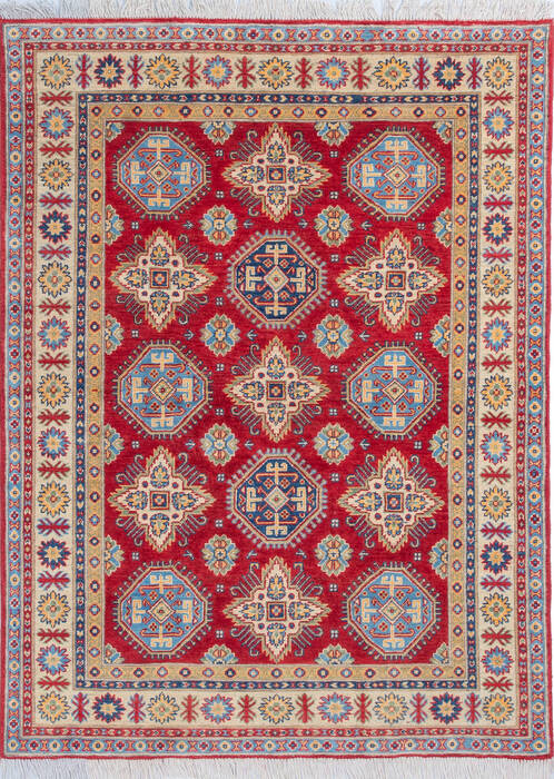 Kazak Red Hand Knotted 50 X 69 Area Rug 700-146006 Image 0