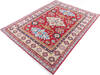 Kazak Red Hand Knotted 51 X 68  Area Rug 700-146007 Thumb 2