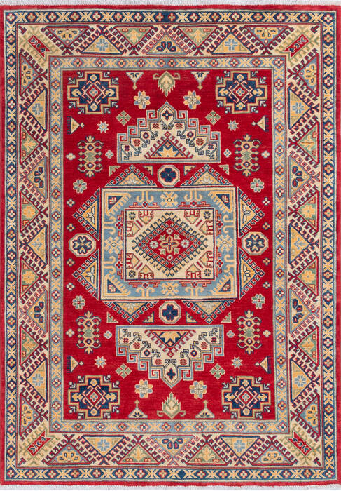 Kazak Red Hand Knotted 50 X 70 Area Rug 700-146008 Image 0
