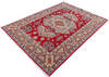 Kazak Red Hand Knotted 50 X 70  Area Rug 700-146008 Thumb 2