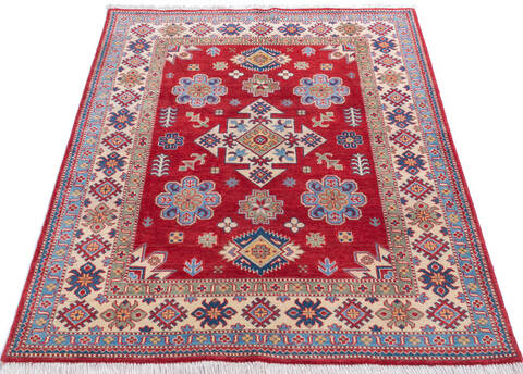 Kazak Red Hand Knotted 411 X 67 Area Rug 700-146009 Image 1
