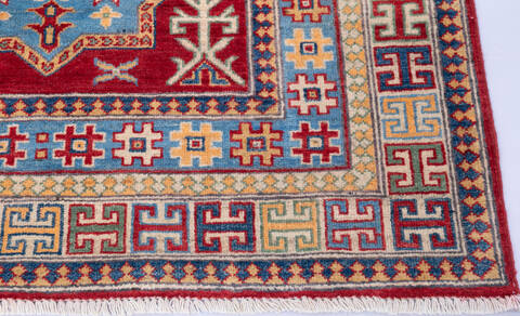Kazak Red Hand Knotted 41 X 56 Area Rug 700-146010 Image 4