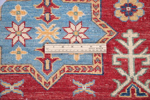 Kazak Red Hand Knotted 41 X 56 Area Rug 700-146010 Image 6