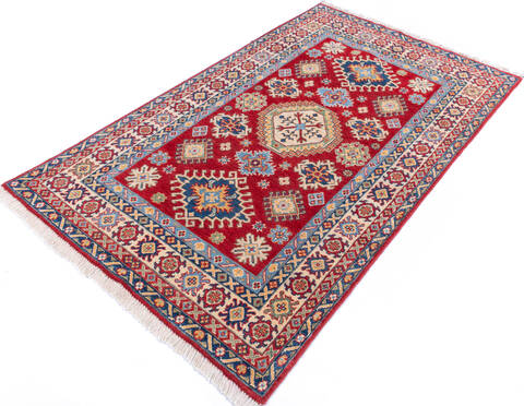 Kazak Red Hand Knotted 40 X 64 Area Rug 700-146014 Image 2