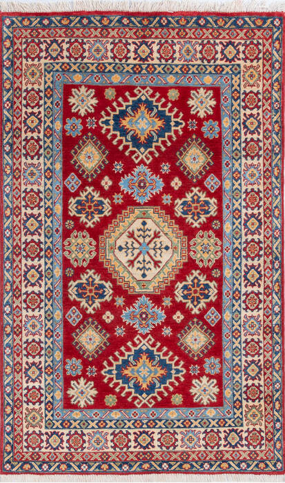 Kazak Red Hand Knotted 40 X 64 Area Rug 700-146014 Image 0