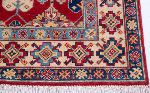 Kazak Red Hand Knotted 40 X 511 Area Rug 700-146015 Image 4