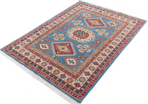 Kazak Blue Hand Knotted 51 X 70 Area Rug 700-146016 Image 2