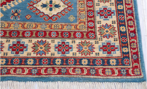 Kazak Blue Hand Knotted 51 X 70 Area Rug 700-146016 Image 4