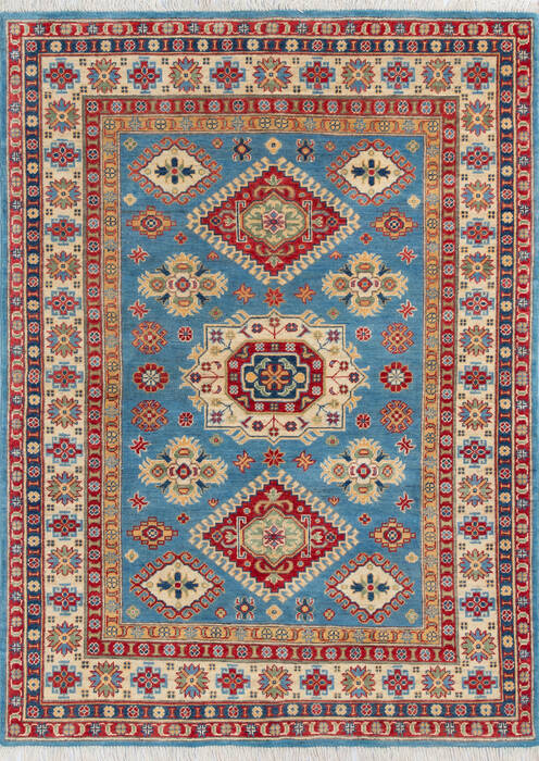 Kazak Blue Hand Knotted 51 X 70 Area Rug 700-146016 Image 0