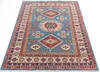 Kazak Blue Hand Knotted 51 X 70 Area Rug 700-146016 Thumb 1