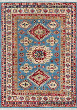 Kazak Blue Hand Knotted 5'1" X 7'0"  Area Rug 700-146016