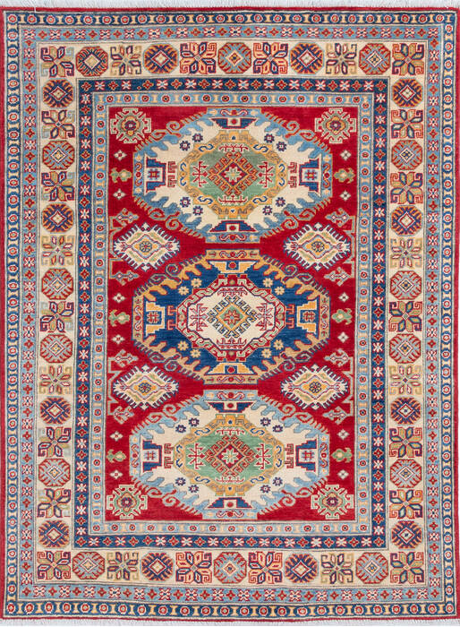 Kazak Red Hand Knotted 50 X 69 Area Rug 700-146017 Image 0