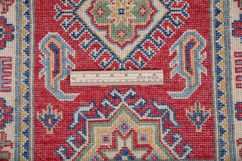 Kazak Red Runner Hand Knotted 20 X 59 Area Rug 700-146018 Image 7