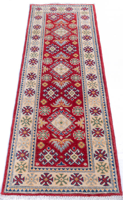 Kazak Red Runner Hand Knotted 20 X 510 Area Rug 700-146019 Image 1