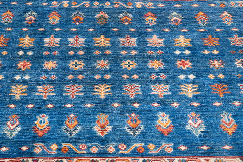Chobi Blue Hand Knotted 49 X 68 Area Rug 700-146020 Image 3