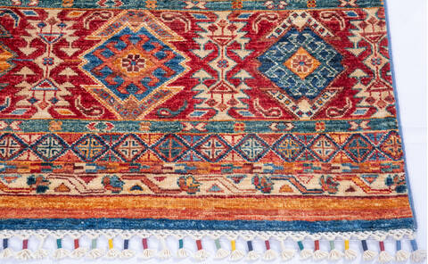 Chobi Blue Hand Knotted 49 X 68 Area Rug 700-146020 Image 4