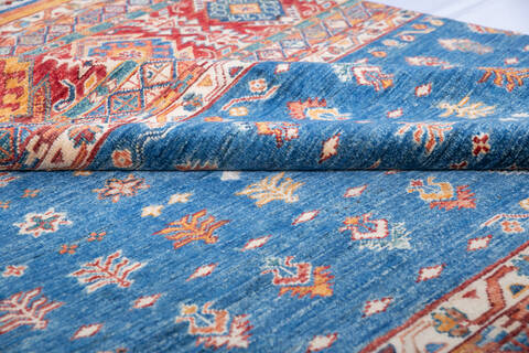 Chobi Blue Hand Knotted 49 X 68 Area Rug 700-146020 Image 5