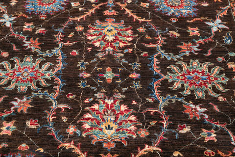 Chobi Brown Hand Knotted 510 X 76 Area Rug 700-146022 Image 3