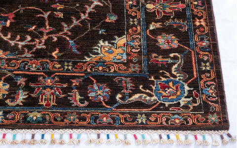 Chobi Brown Hand Knotted 510 X 76 Area Rug 700-146022 Image 4