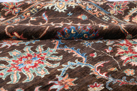 Chobi Brown Hand Knotted 510 X 76 Area Rug 700-146022 Image 5