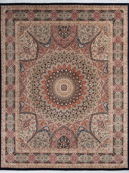 Pak-Persian Multicolor Hand Knotted 81 X 106 Area Rug 700-146023 Image 0