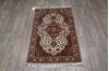 Mahi White Runner Hand Knotted 29 X 41  Area Rug 905-146025 Thumb 4