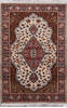 Mahi White Runner Hand Knotted 29 X 41  Area Rug 905-146025 Thumb 0