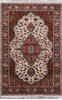 Mahi White Runner Hand Knotted 29 X 41  Area Rug 905-146025 Thumb 0