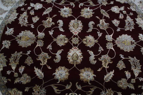 Jaipur Red Round Hand Knotted 82 X 82 Area Rug 905-146026 Image 5