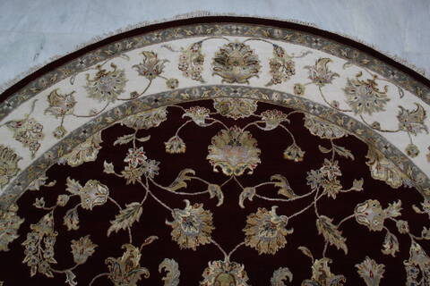 Jaipur Red Round Hand Knotted 82 X 82 Area Rug 905-146026 Image 6